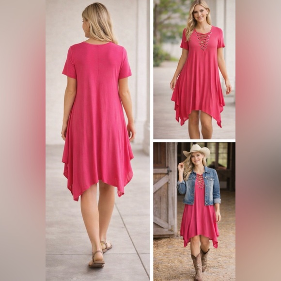 Bungee Lace-Up Swing Dress - Picture 5 of 10